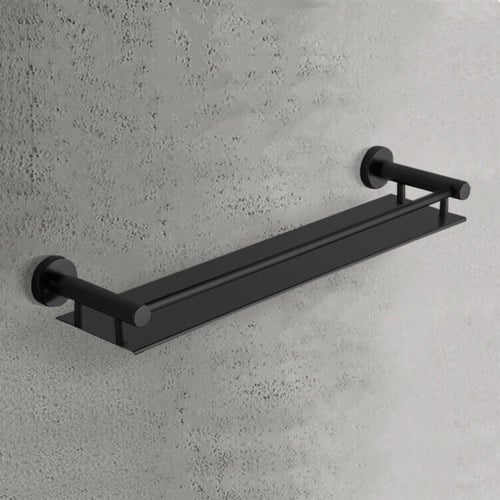 Wall Mounted Matte Black Bathroom Shelf Nameeks NCB119